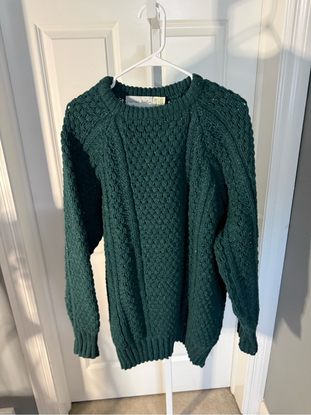 Men’s Patrick Malin Donegal Ireland green sweater size large